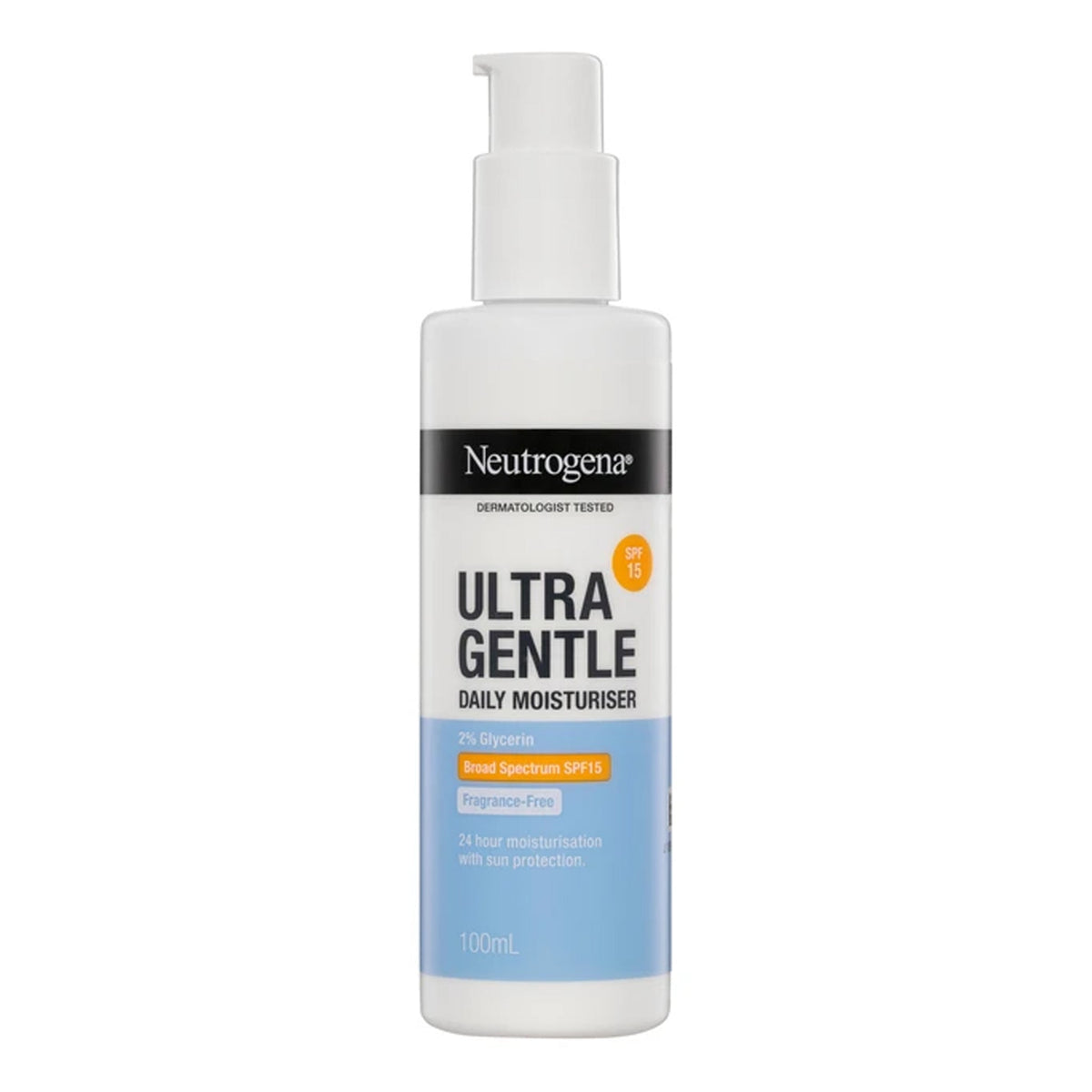 Neutrogena - Ultra Gentle Fragrance-Free Daily Moisturizer With 2% Glycerin Broad Spectrum SPF 15 - 100ml [Korea]