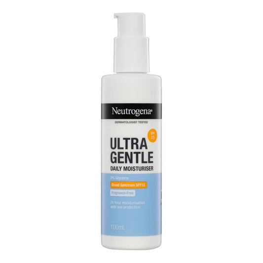 Neutrogena - Ultra Gentle Fragrance-Free Daily Moisturizer With 2% Glycerin Broad Spectrum SPF 15 - 100ml [Korea]