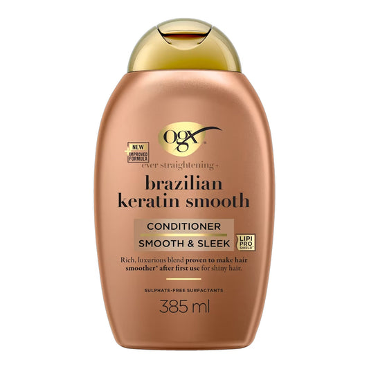 OGX - Ever Straightening+ Brazilian Keratin Smooth Smooth & Sleek Conditioner - 385ml [Italy]