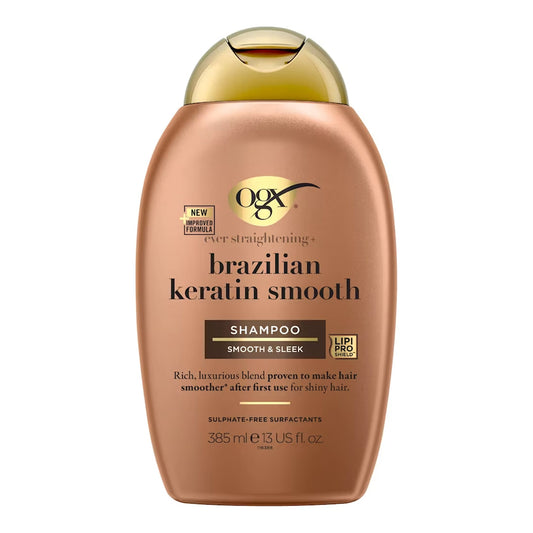 OGX - Ever Straightening+ Brazilian Keratin Smooth Smooth & Sleek Shampoo - 385ml [Italy]