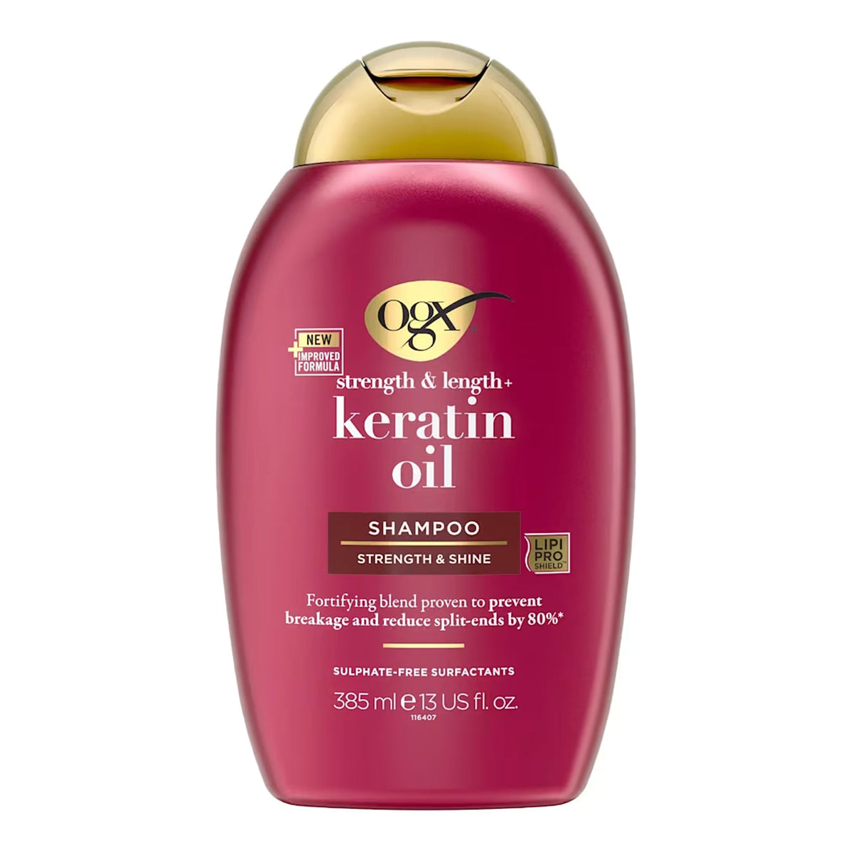 OGX - Strength & Length+ Keratin Oil Strength & Shine Shampoo - 385ml [Italy]