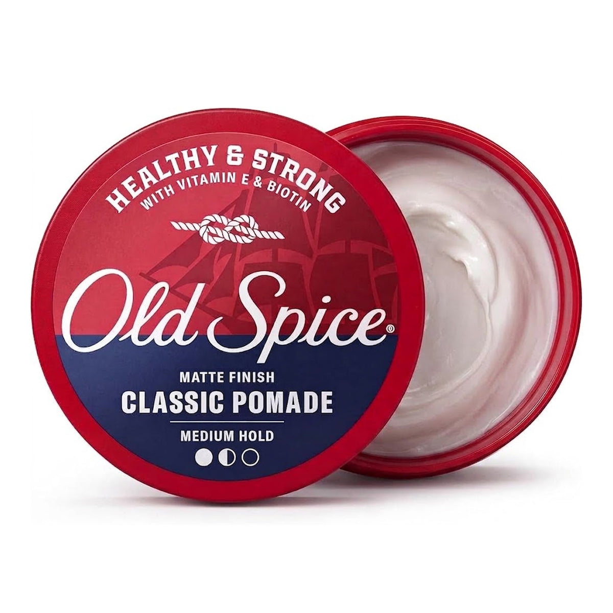 Old Spice - Healthy & Strong Matte Finish Medium Hold Classic Pomade With Vitamin E & Biotin - 63g [Canada]