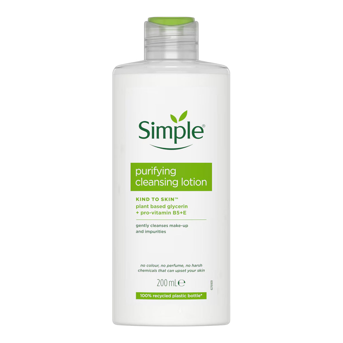 Simple - Kind To Skin Purifying Cleansing Lotion With Plant Based Glycerin + Pro-Vitamin B5+E - 200ml [Poland]