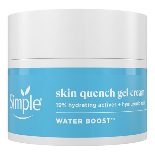 Simple - Water Boost Skin Quench Gel Cream With 19% Hydrating Actives + Hyaluronic Acid For Dry Or Dehydrated Skin, Including Sensitive - 50ml [Hungary]