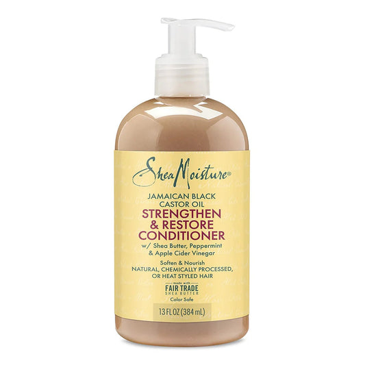 Shea Moisture - Jamaican Black Castor Oil Strengthen & Restore Conditioner With Shea Butter, Peppermint & Apple Cider Vinegar - 384ml [USA]