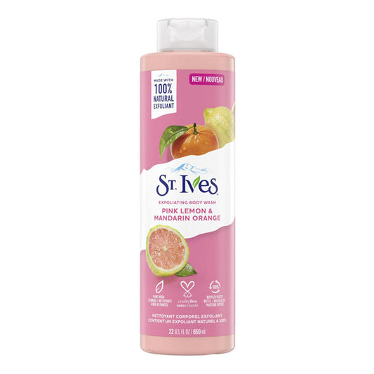 St. Ives - Pink Lemon & Mandarin Orange Exfoliating Body Wash - 650ml