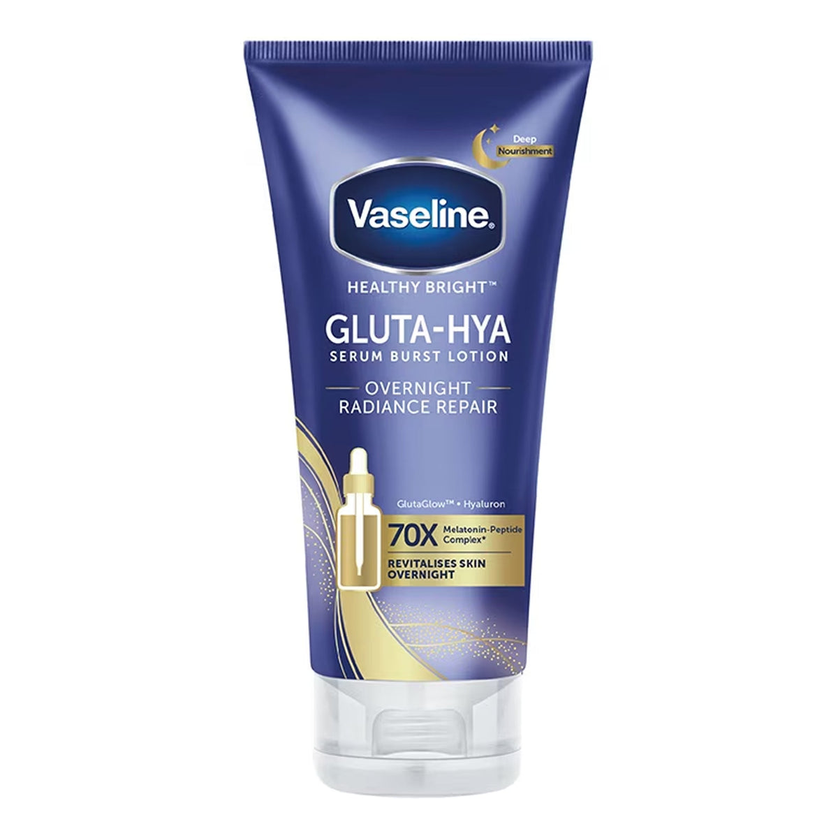 Vaseline - Healthy Bright Gluta-HYA Overnight Radiance Repair Serum Burst Lotion With Gluta Glow & Hyaluron - 200ml [Indonesia]