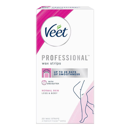 Veet - Professional Wax Strips Shea Butter For Normal Skin - 20 Wax Strips [France]